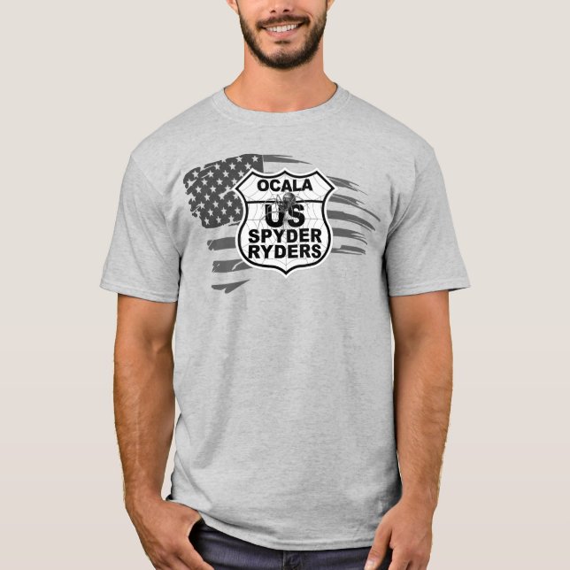 Ocala Chapter - Tattered Flag bw T-Shirt (Front)