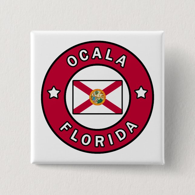 Ocala Florida 15 Cm Square Badge (Front)