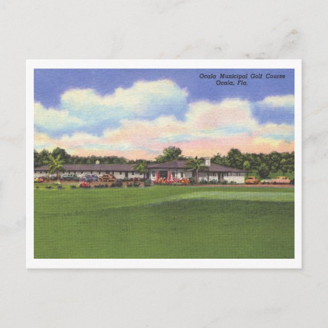 Ocala Florida Municipal Golf Course Vintage Postcard (Front)