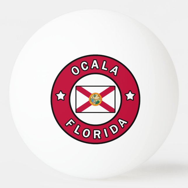 Ocala Florida Ping Pong Ball (Front)