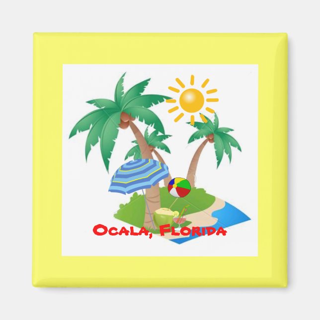 Ocala, Florida refrigerator magnet template (Front)
