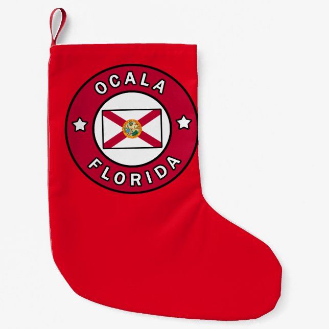 Ocala Florida Small Christmas Stocking (Front)