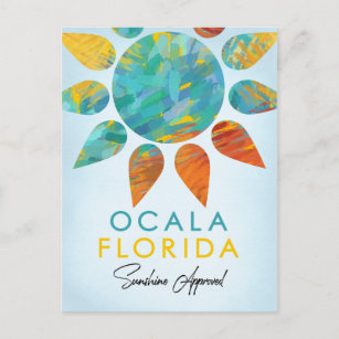 Ocala Florida Sunshine Travel Postcard