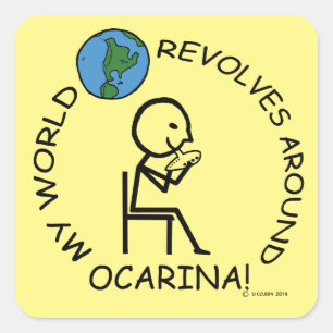 Ocarina - World Revolves Around Square Sticker