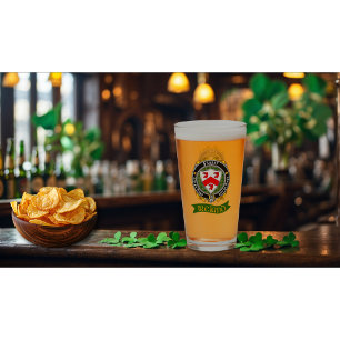 O'Casey/Casey Irish Shield Personalised Beer Glass