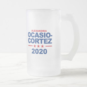 Ocasio-Cortez 2020 Frosted Glass Beer Mug