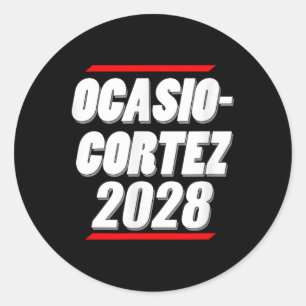 Ocasio-cortez 2028 - Aoc For President! Classic Round Sticker