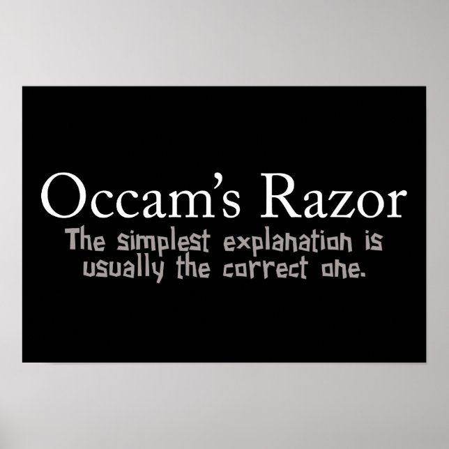 Occam's Razor Principle Poster (Front)