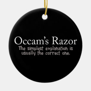 Occam's Razor Scientific Problem Solving Ceramic Tree Decoration