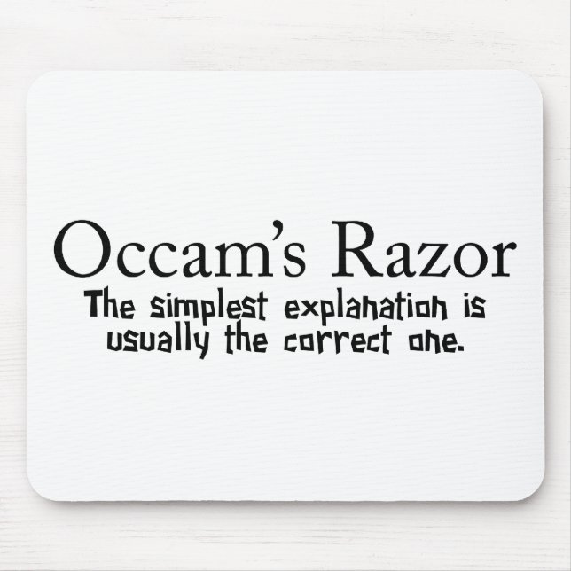 Occam's Razor Scientific Problem Solving Mouse Mat (Front)