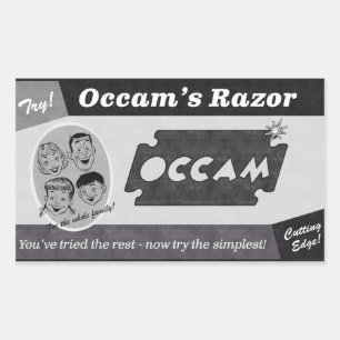 Occam's Razor Vintage Ad Rectangular Sticker