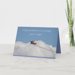 Occastions card for gaining a pilots license
