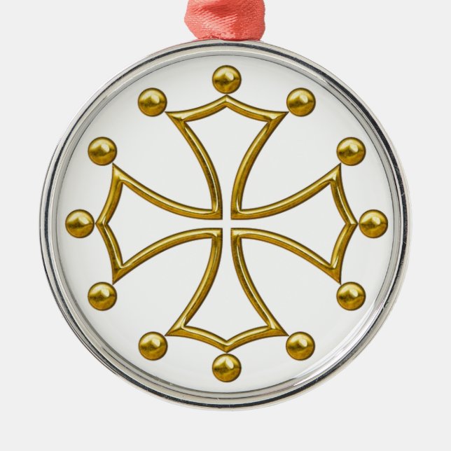 occitan cross metal tree decoration (Front)