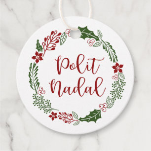 Occitan Merry Christmas, Polit Nadal, Custom Favour Tags