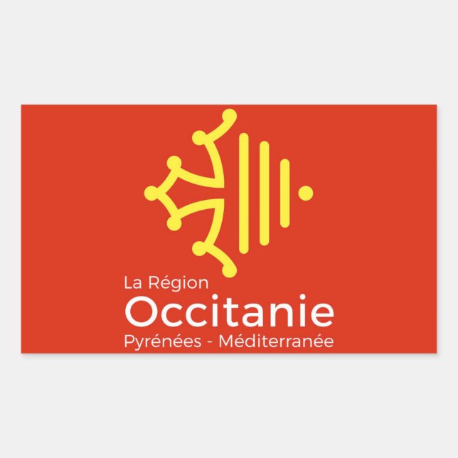 "Occitanie region" French sticker (Front)