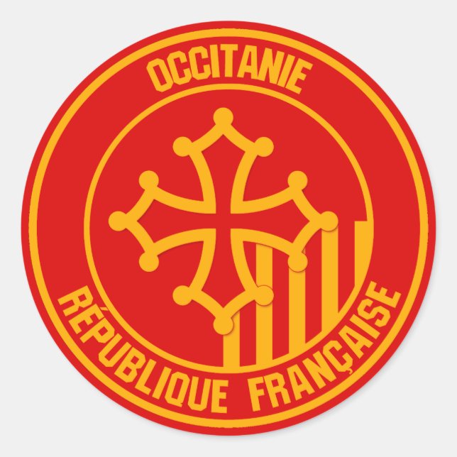 Occitanie Round Emblem Classic Round Sticker (Front)