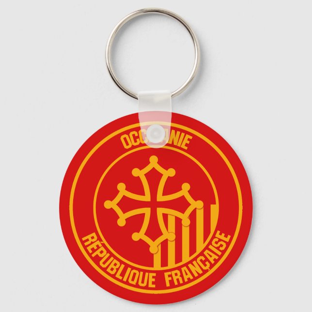 Occitanie Round Emblem Key Ring (Front)
