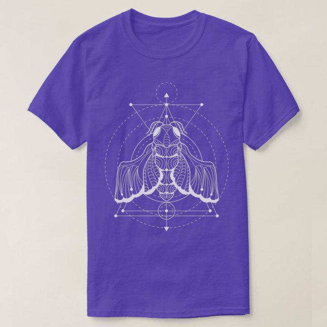 Occult Cicada Sacred Geometry  T-Shirt (Design Front)
