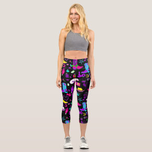 occult cowboy wiccan cowgirl western  capri leggings