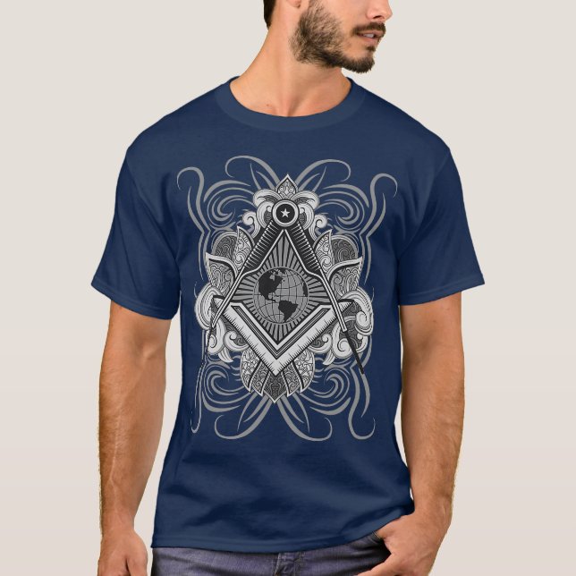 Occult Day Symbol Secret Mystical Masonic T-Shirt (Front)