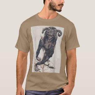 occult Devil Diablo Scared Grunge Art pentagram T-Shirt