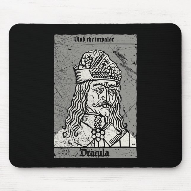 Occult Dracula - Vlad The Impaler Horror Vampire  Mouse Mat (Front)