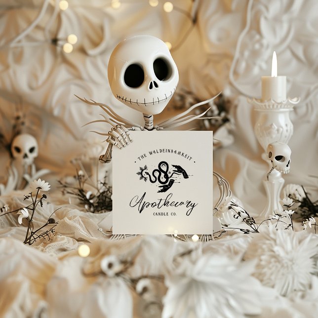 Occult Esoteric Alchemist Apothecary Square Business Card (Creator Uploaded)