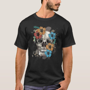 Occult Floral Skull Mall Goth Alt Clothing Aesthet T-Shirt