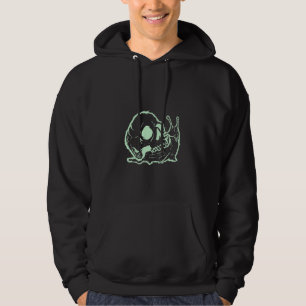 Occult Goth Gothic Emo Dark Creepy Skull Snail Wit Hoodie