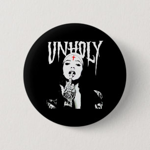 Occult Gothic Dark Satanic Nun Tattoos Unholy Nun 6 Cm Round Badge