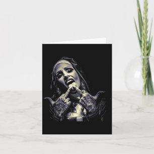 Occult Gothic Dark Satanic Nun Tattoos Unholy Nun Card