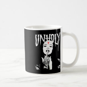 Occult Gothic Dark Satanic Nun Tattoos Unholy Nun Coffee Mug