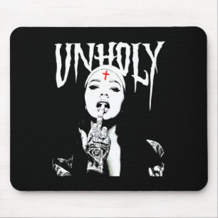 Occult Gothic Dark Satanic Nun Tattoos Unholy Nun  Mouse Mat