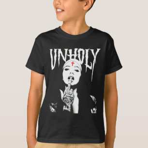 Occult Gothic Dark Satanic Nun Tattoos Unholy Nun T-Shirt