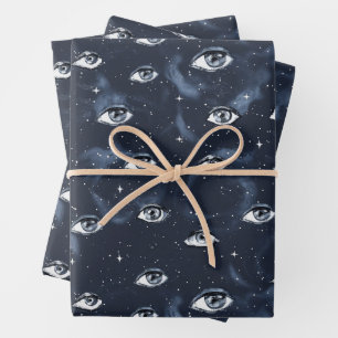 Occult Gothic Mystery Eyes Wrapping Paper Sheet