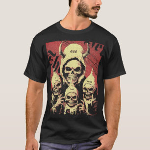 Occult Horror Skeletons Devil Sins T-Shirt