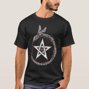 Occult Magic Ouroboros Snake Pentagon All Seeing E T-Shirt