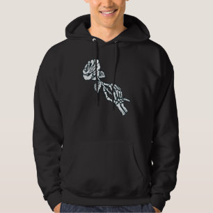 Occult Magic Rose Skeleton Hand Hoodie