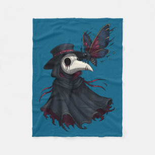 Occult Mask Doctor Face Plague Cottagecore Gothic  Fleece Blanket