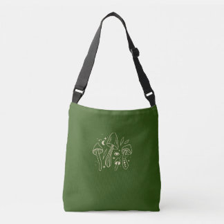 Occult Mushroom Design Crossbody Bag
