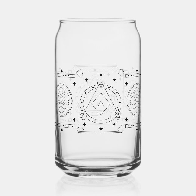 Occult Sacred Geometry Celestial Glass (Front)