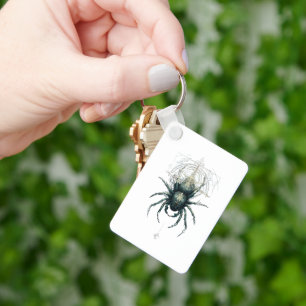 Occult Spider Mystic Geometry Dark Art Key Ring