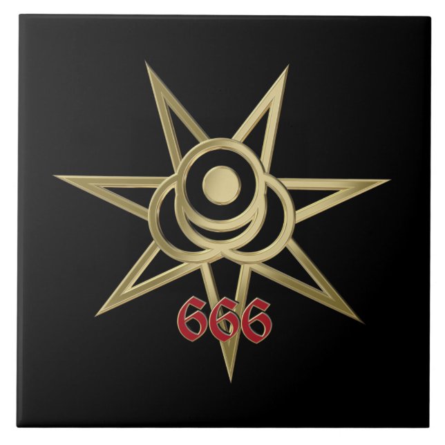 Occult symbol septagram tile (Front)