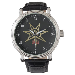 Occult symbol septagram watch