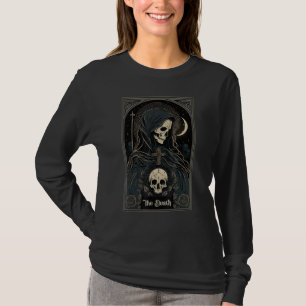 Occult Tarot Card, The Death Skeleton, Goth Dark W T-Shirt