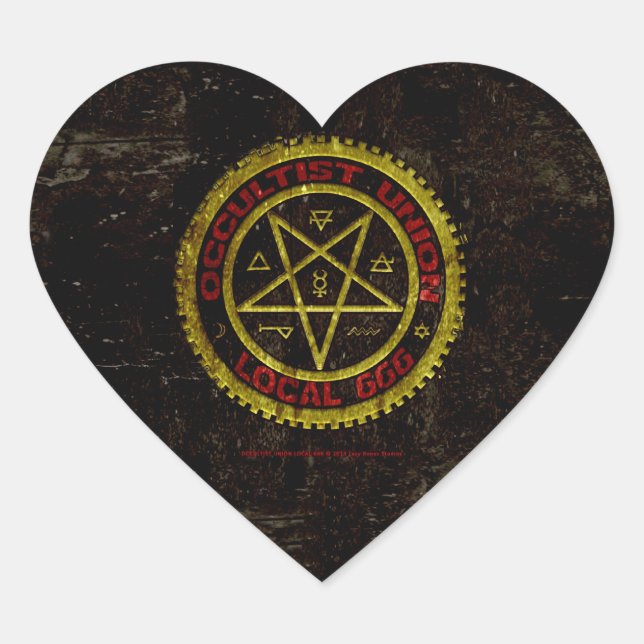 OCCULTIST UNION LOCAL 666    019 HEART STICKER (Front)