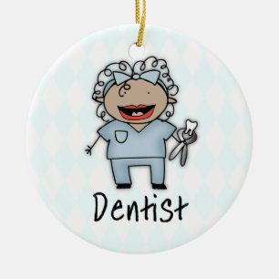Occupation Dentist Professional Female Ceramic Tree Decoration