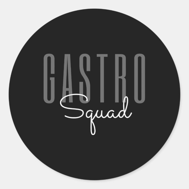 Occupational Gastro Ideas Gastro Squad Nurse Gastr Classic Round Sticker (Front)
