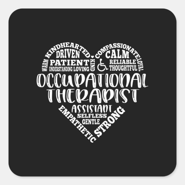 Occupational therapist assistant, OTA Square Sticker (Front)
