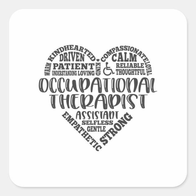 Occupational therapist assistant, OTA Square Sticker (Front)